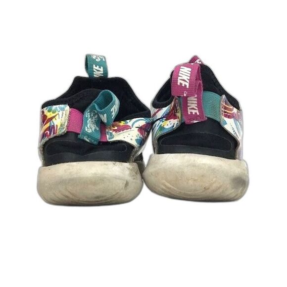 Nike Flex Runner-Fable of Turtle & Hare-Girl's Sz 3.5-Colorful Shoes- CJ2082-001 - Picture 3 of 8